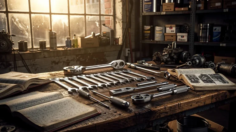 Atelier de mécanicien avec outils d’atelier indispensables que je regrette d’avoir découverts tard
